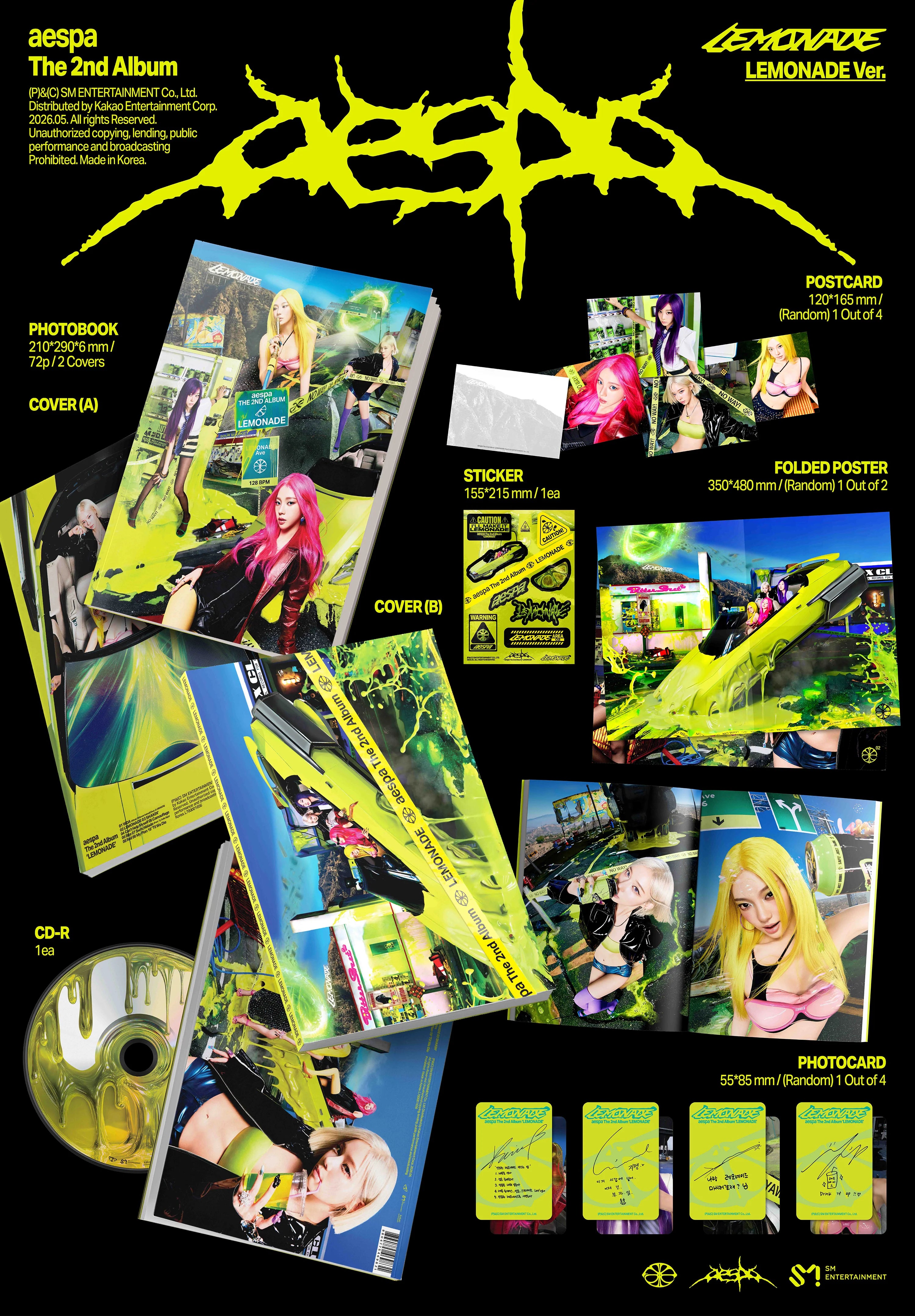 aespa LEMONADE Ver. album inclusions