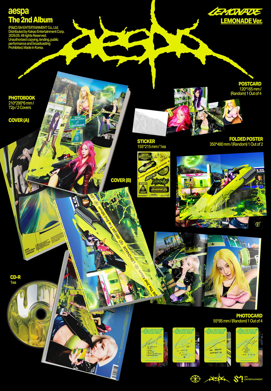 aespa LEMONADE Ver. album inclusions
