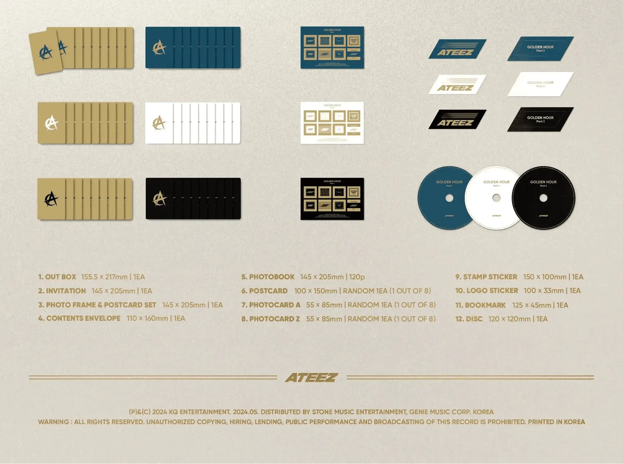 ATEEZ - 10TH MINI ALBUM [GOLDEN HOUR : Part.1] - Umakpop