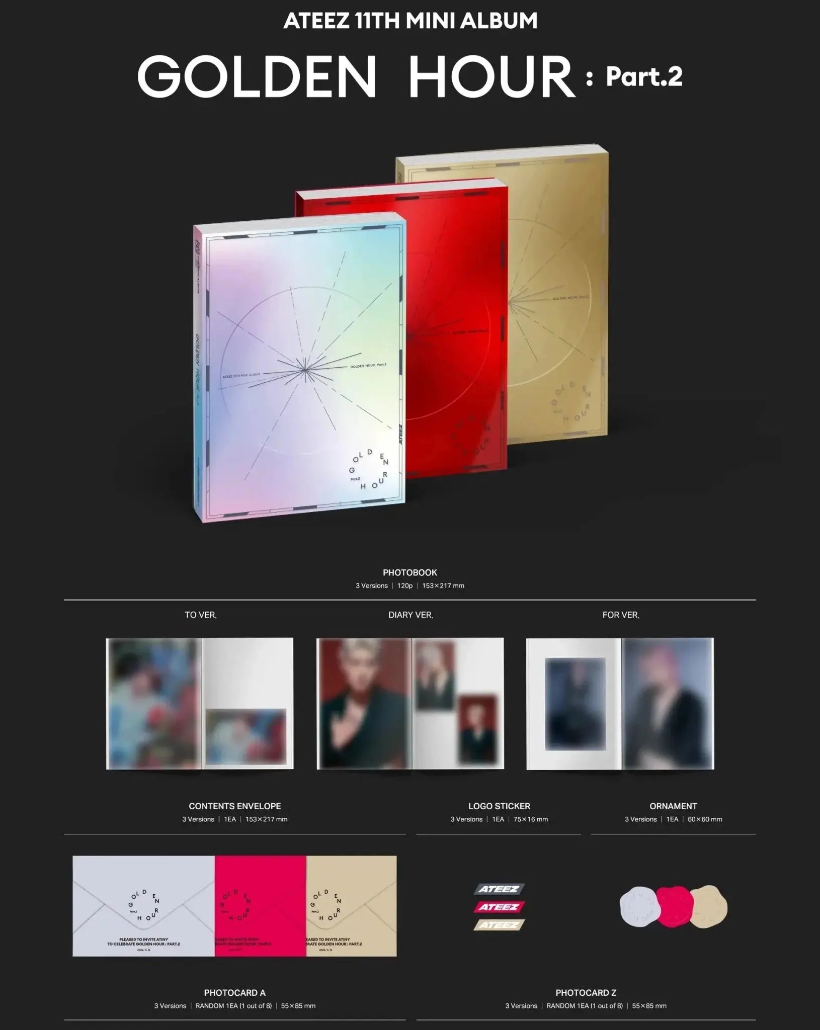 ATEEZ - 11th Mini Album [GOLDEN HOUR : Part.2] Standard Ver. - Umakpop