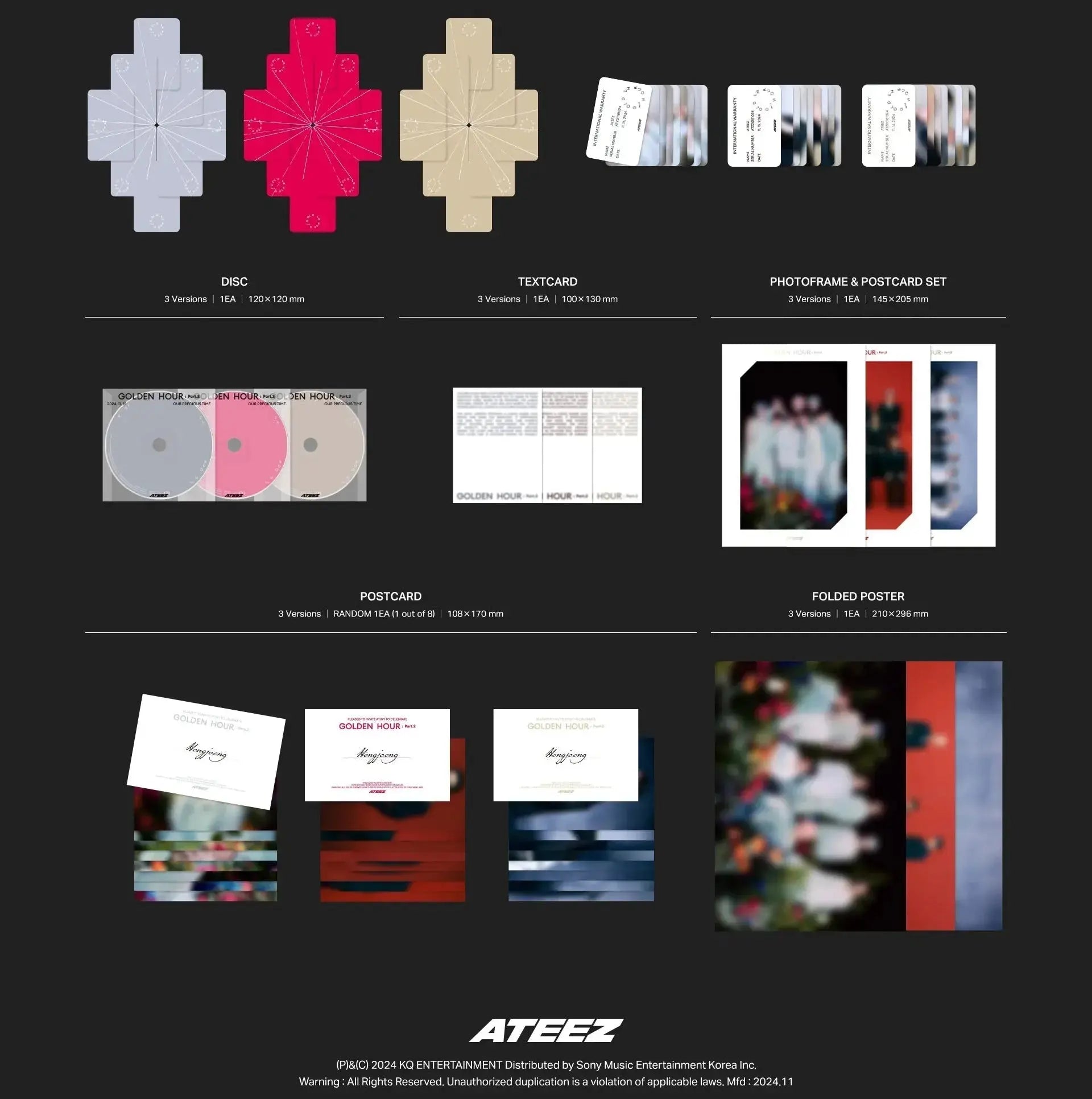 ATEEZ - 11th Mini Album [GOLDEN HOUR : Part.2] Standard Ver. - Umakpop