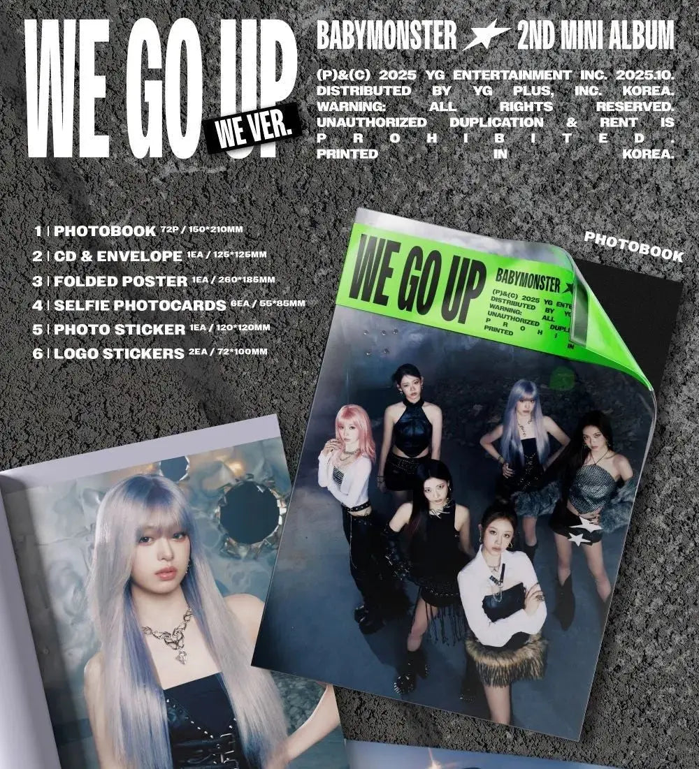 BABYMONSTER WE GO UP 2nd mini album photobook and CD