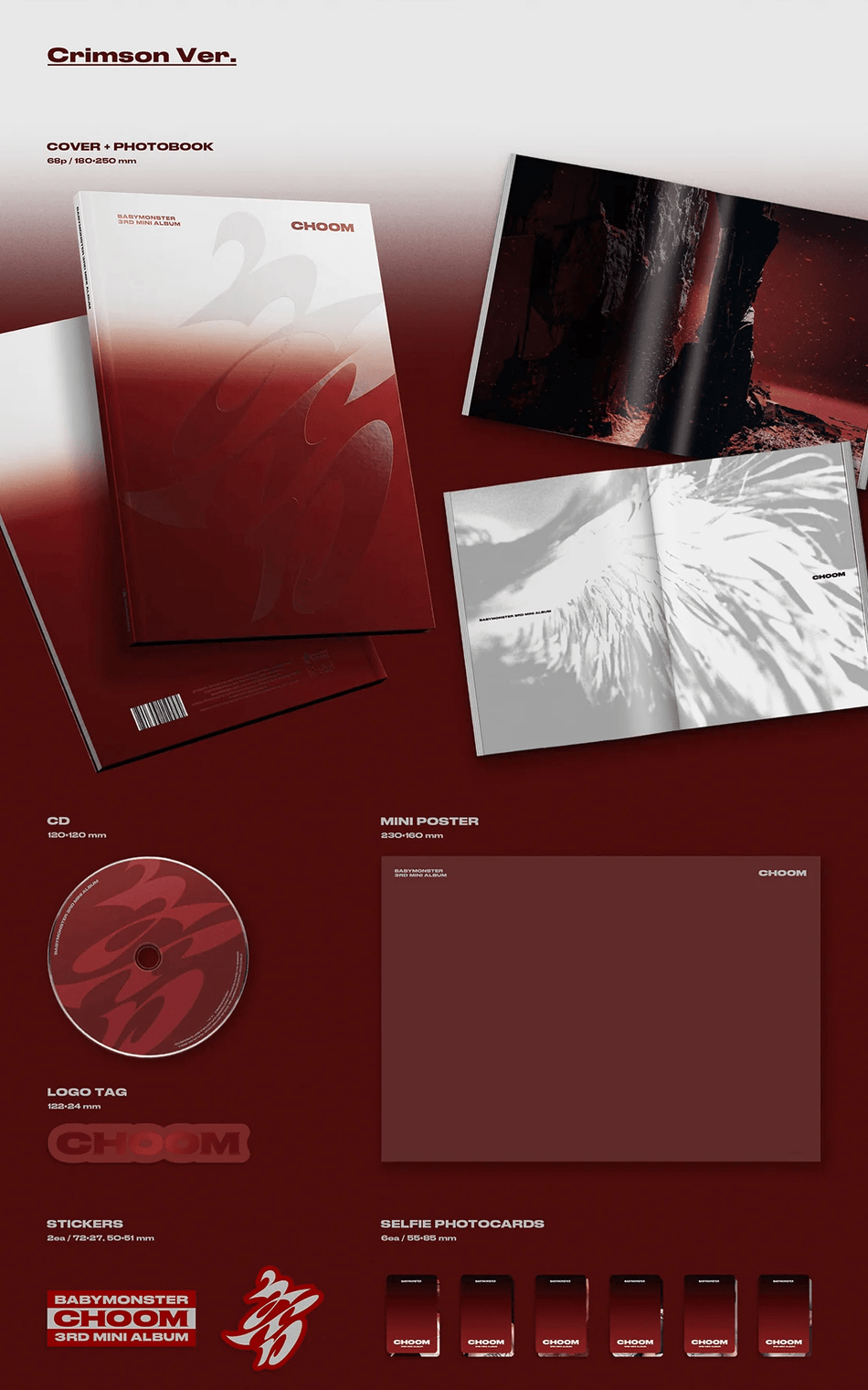 BABYMONSTER CHOOM 3rd mini album Crimson ver.