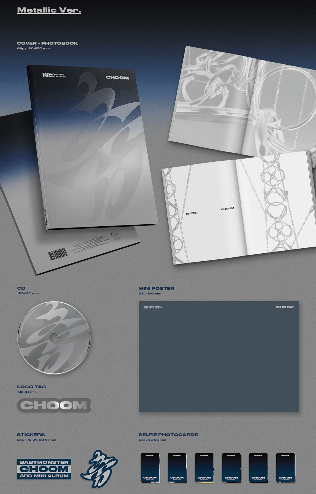 BABYMONSTER CHOOM 3rd mini album Metallic Ver.