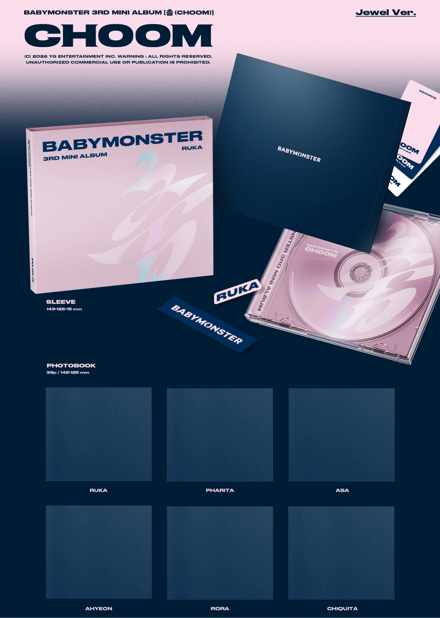 BABYMONSTER CHOOM Jewel Ver. photobook and CD