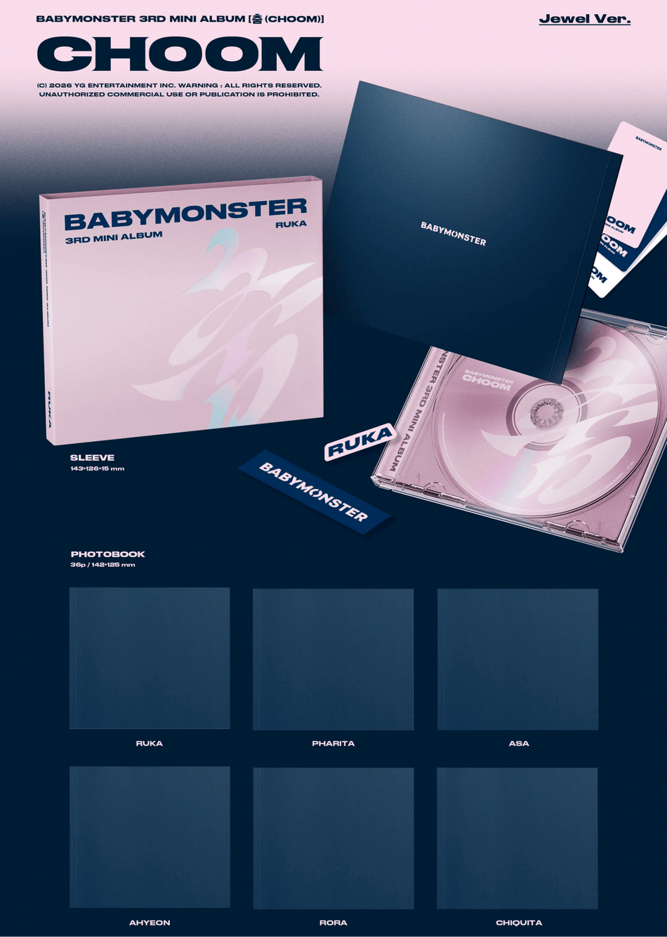 BABYMONSTER CHOOM Jewel Ver. photobook and CD