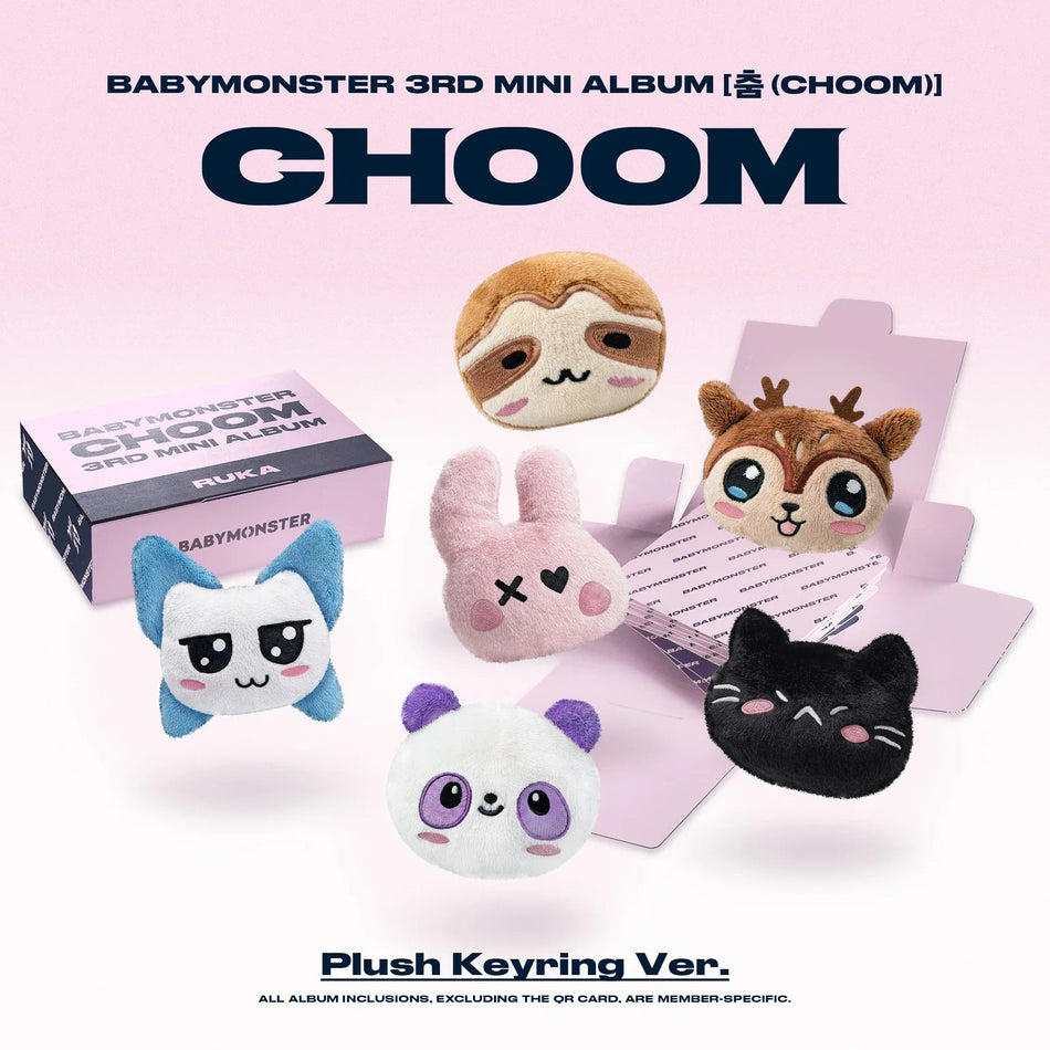 BABYMONSTER CHOOM Plush Keyring Ver. plush keyring and album