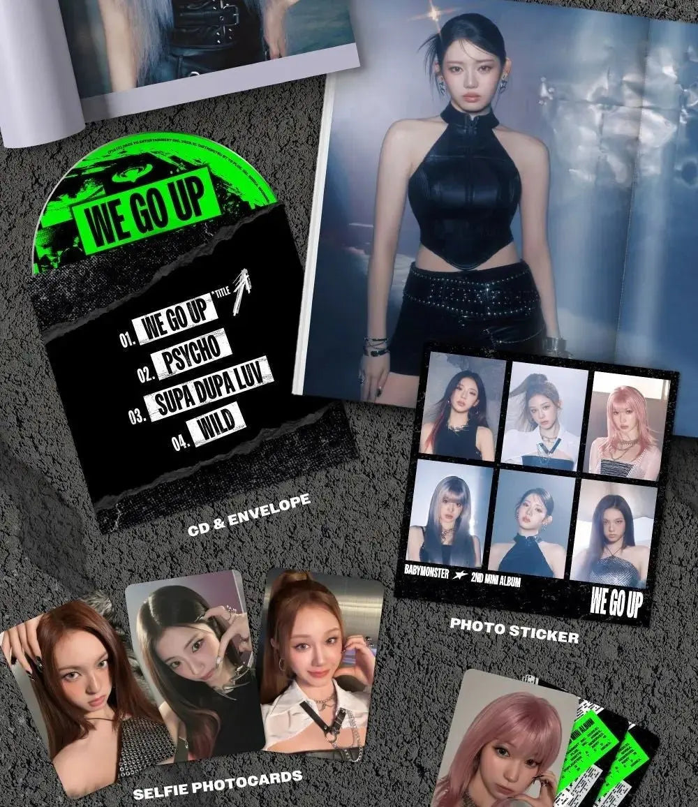 BABYMONSTER WE GO UP 2nd mini album poster and stickers