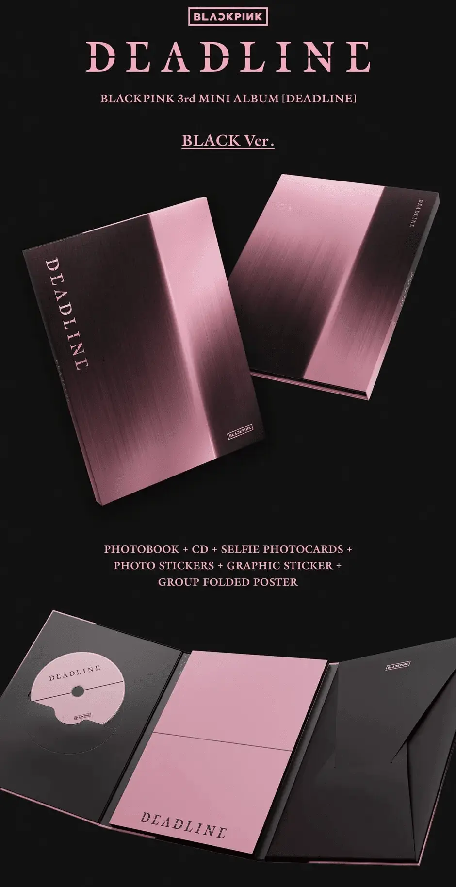 BLACKPINK DEADLINE Black Ver. album inclusions
