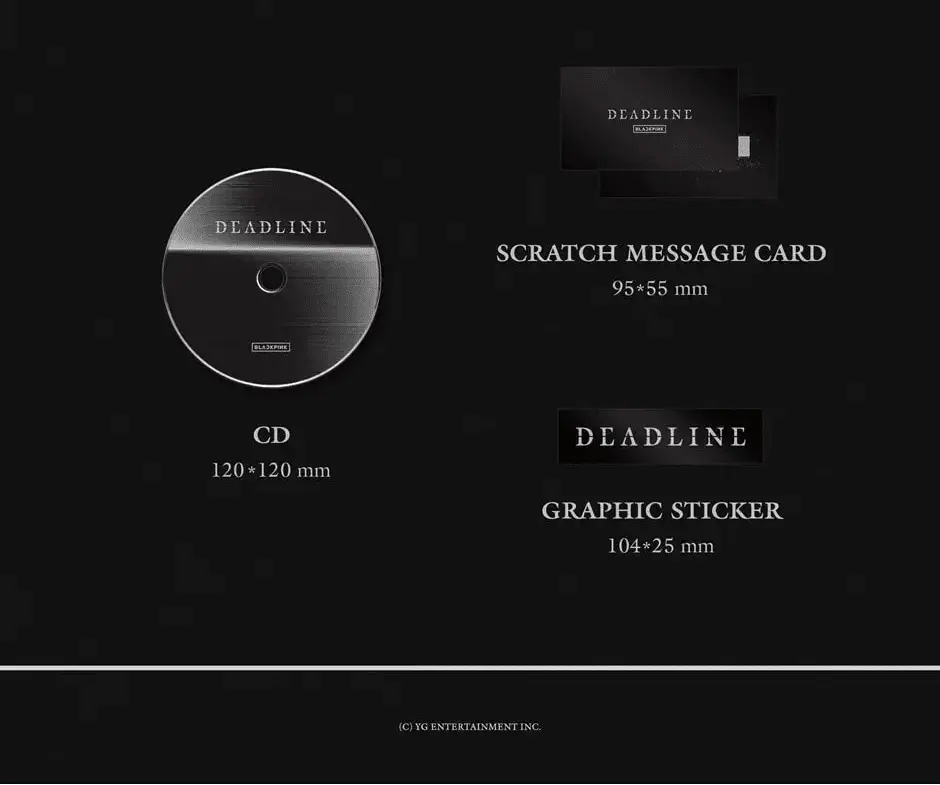 BLACKPINK DEADLINE Gray Ver. album inclusions
