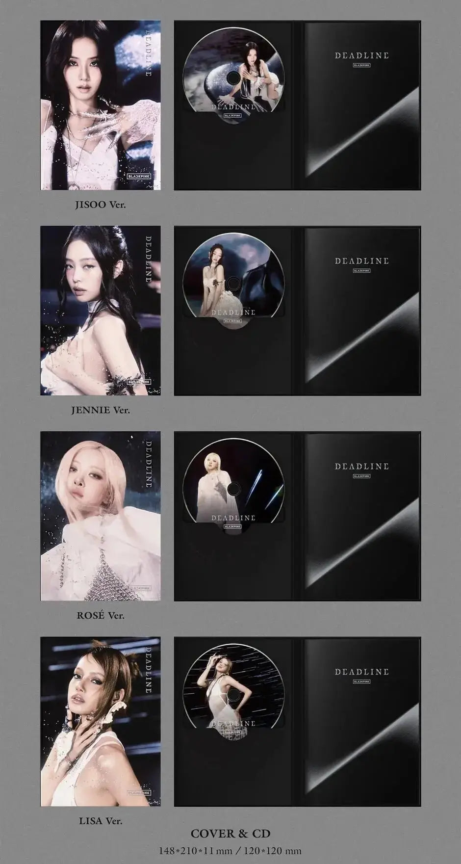 BLACKPINK DEADLINE Silver Ver. member version