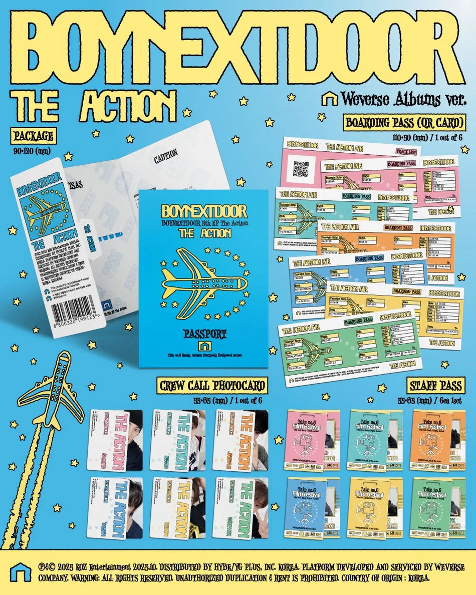 BOYNEXTDOOR The Action Weverse Albums Ver. album contents