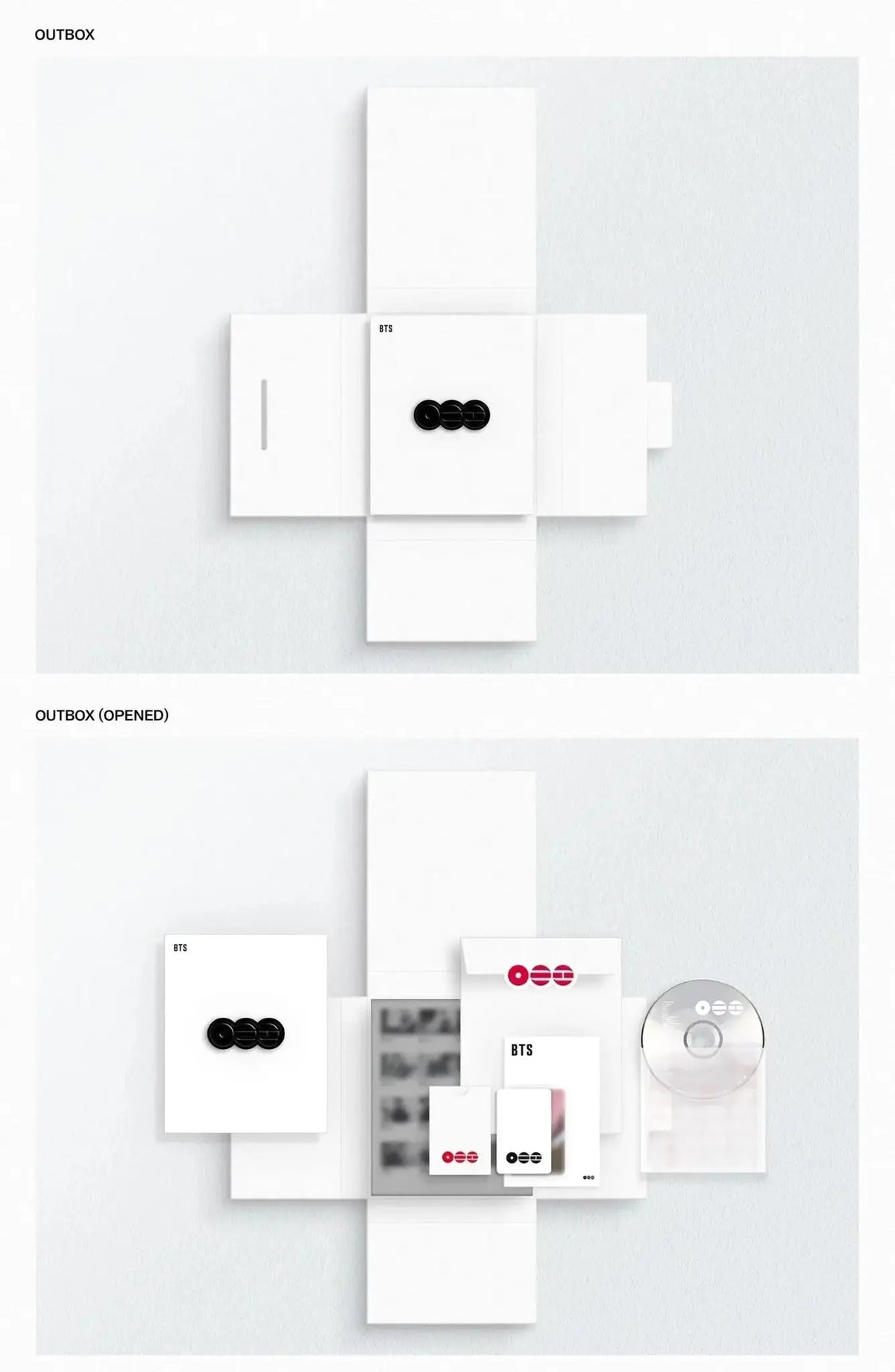 The elegant, traditional-themed gold and white cover of the BTS [ARIRANG] 2026 special anthology album at umakpop.