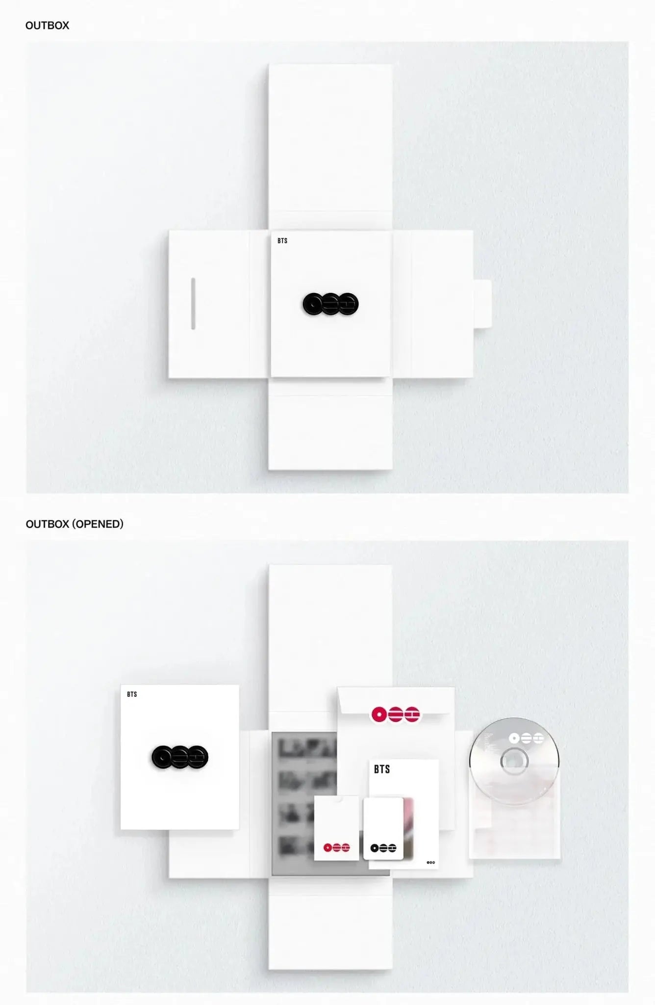 The elegant, traditional-themed gold and white cover of the BTS [ARIRANG] 2026 special anthology album at umakpop.