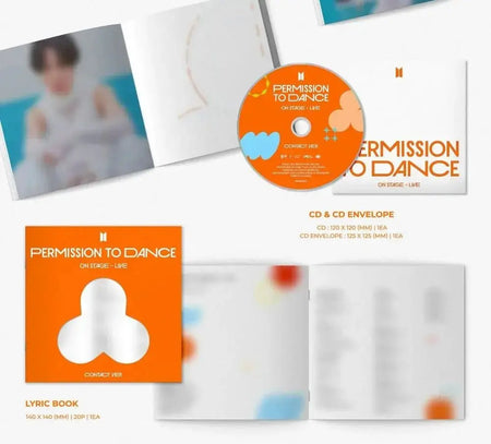 BTS PERMISSION TO DANCE ON STAGE LIVE photo note and lyric book