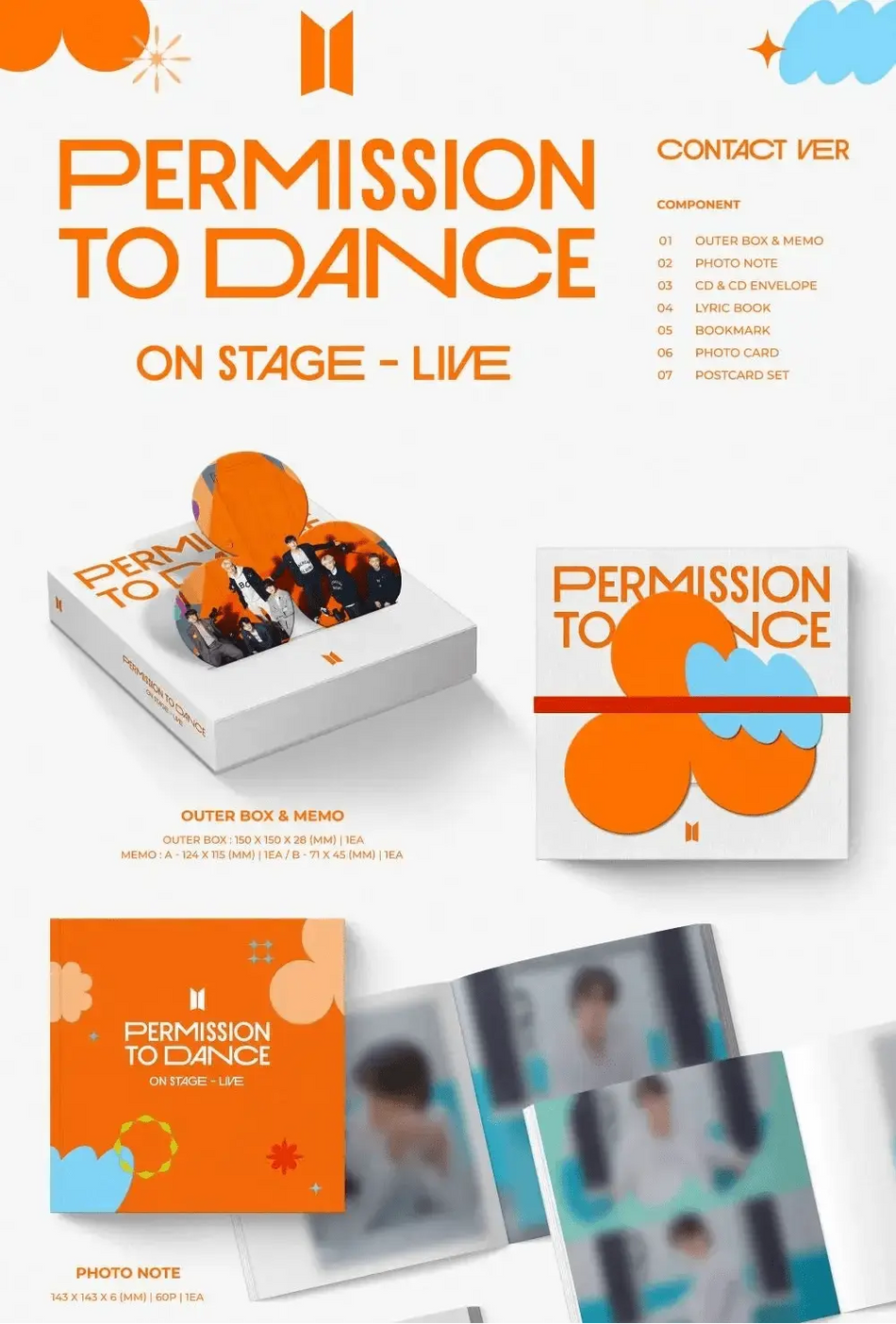 BTS PERMISSION TO DANCE ON STAGE LIVE out box and CD