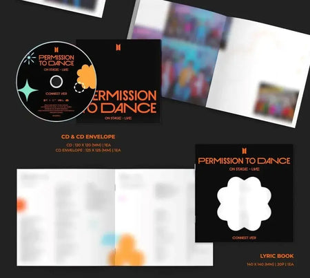 BTS PERMISSION TO DANCE ON STAGE LIVE photo note and lyric book