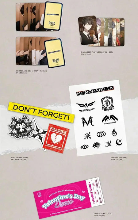 ENHYPEN Memorabilia Moon Ver. photocards and postcard