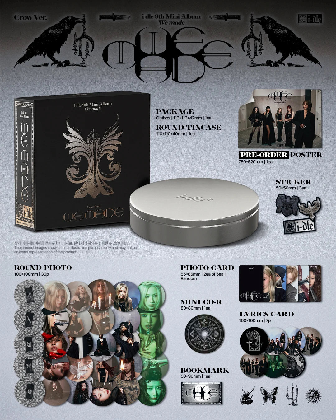 i-dle We made Crow Ver. photobook and CD-R