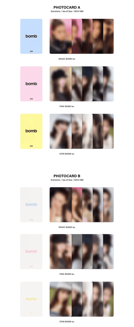ILLIT bomb 3rd mini album Standard Ver. photocards A & B