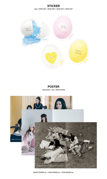 ILLIT bomb 3rd mini album Standard Ver. stickers and poster