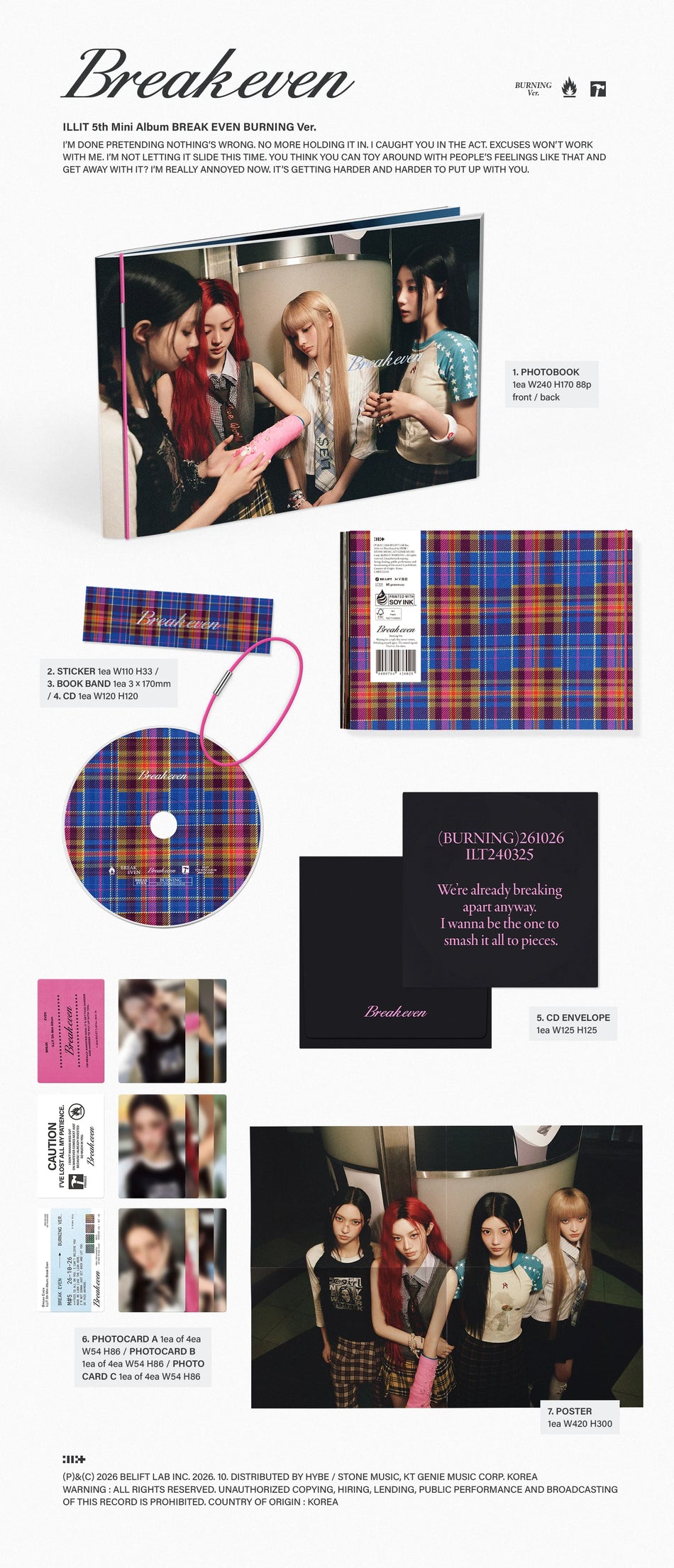 LLIT BREAK EVEN BURNING Ver. official album cover