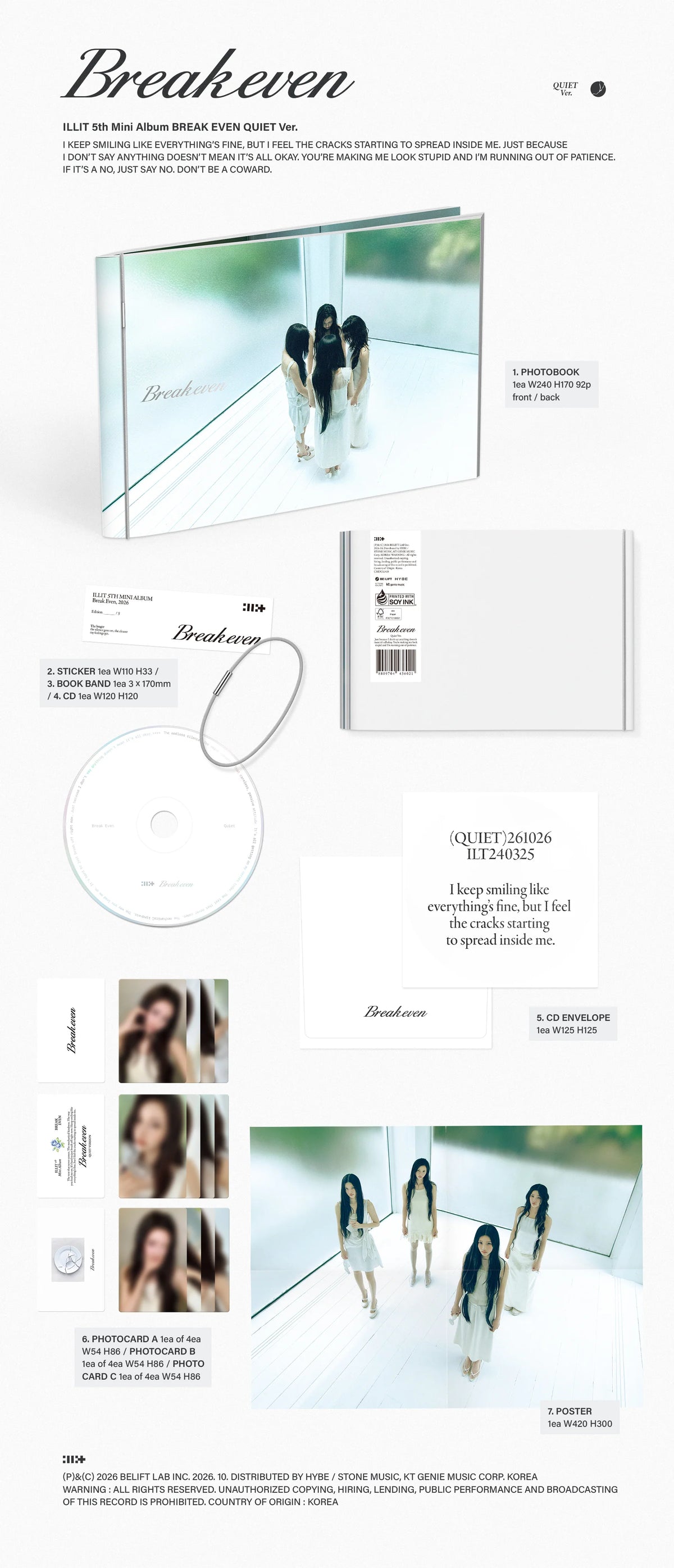 ILLIT BREAK EVEN QUIET Ver. official album cover