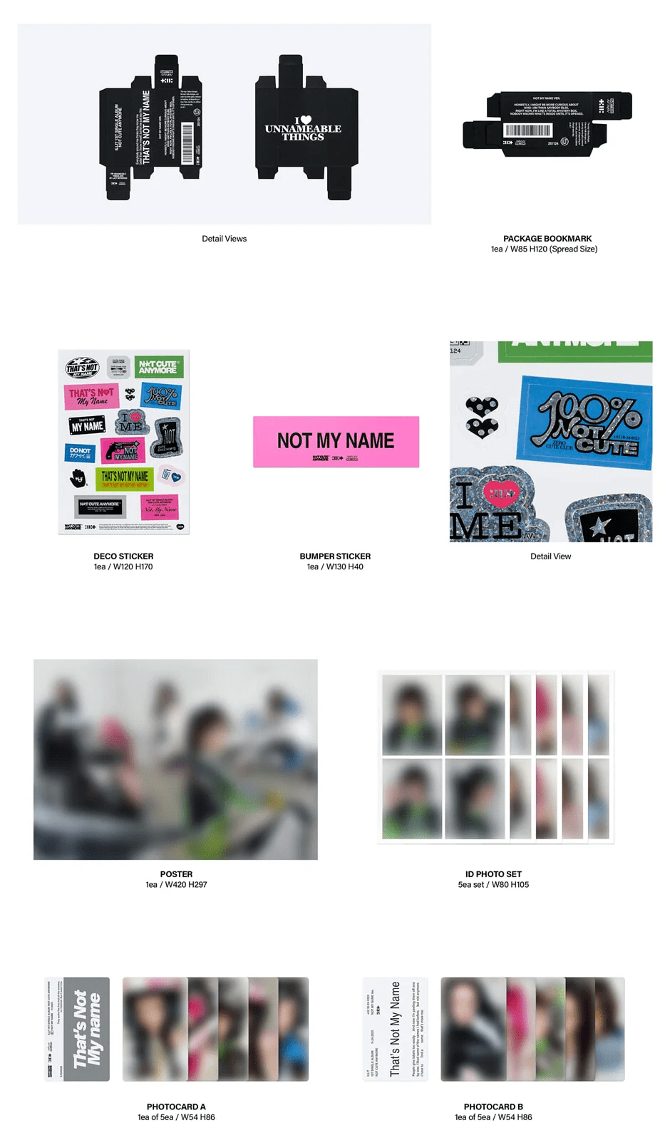 ILLIT NOT CUTE ANYMORE Standard Ver. ID photo set and photocards 2