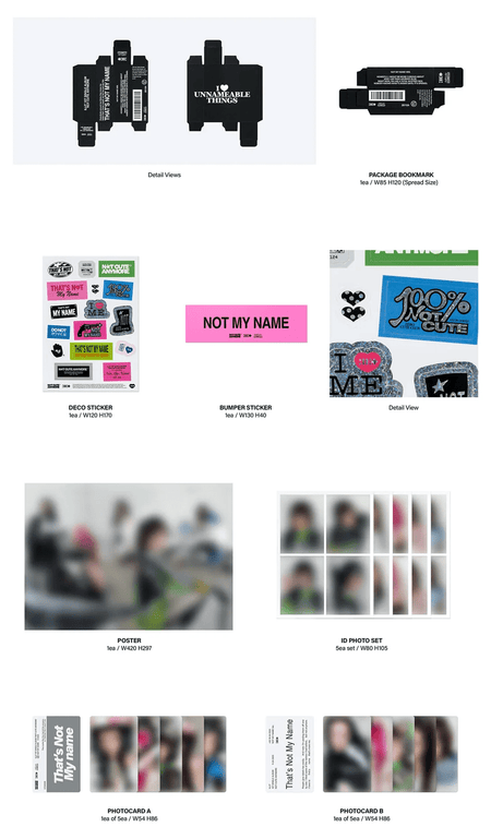 ILLIT NOT CUTE ANYMORE Standard Ver. ID photo set and photocards 2