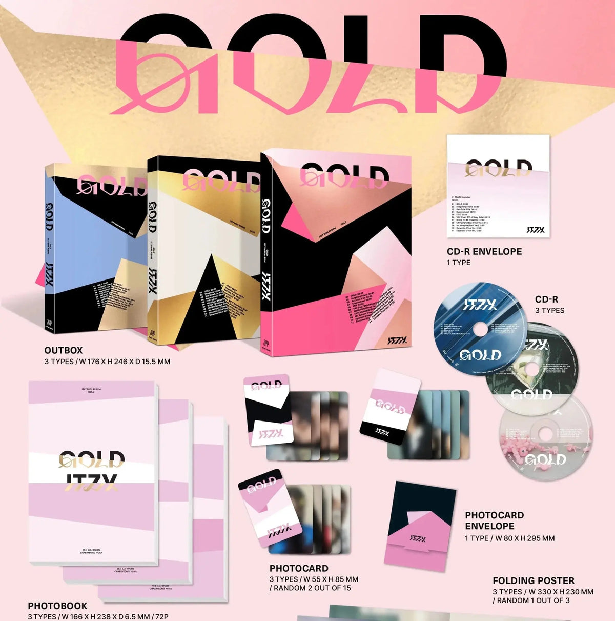 ITZY GOLD Standard Ver. album inclusions