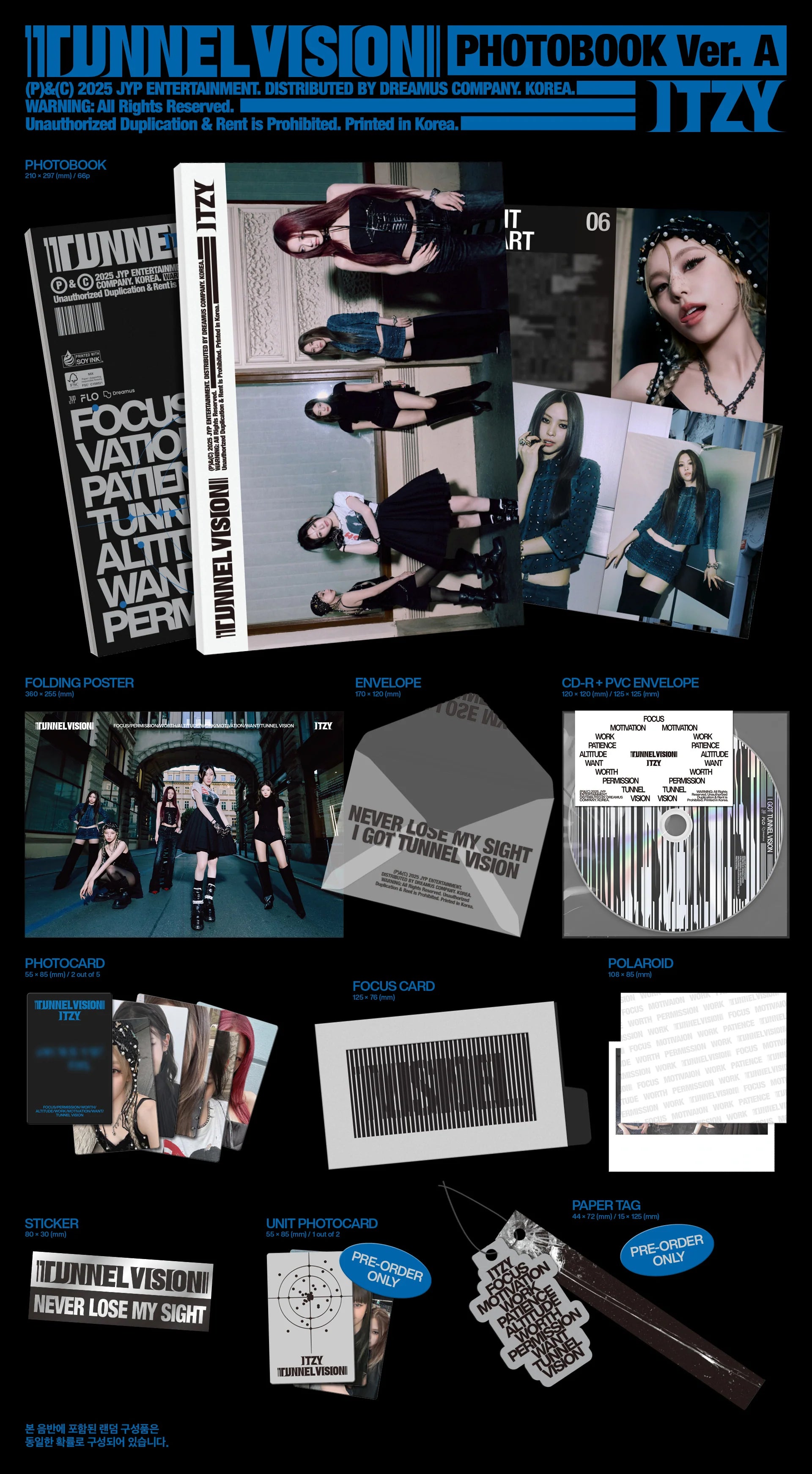 ITZY TUNNEL VISION Photobook Ver. A and B versions