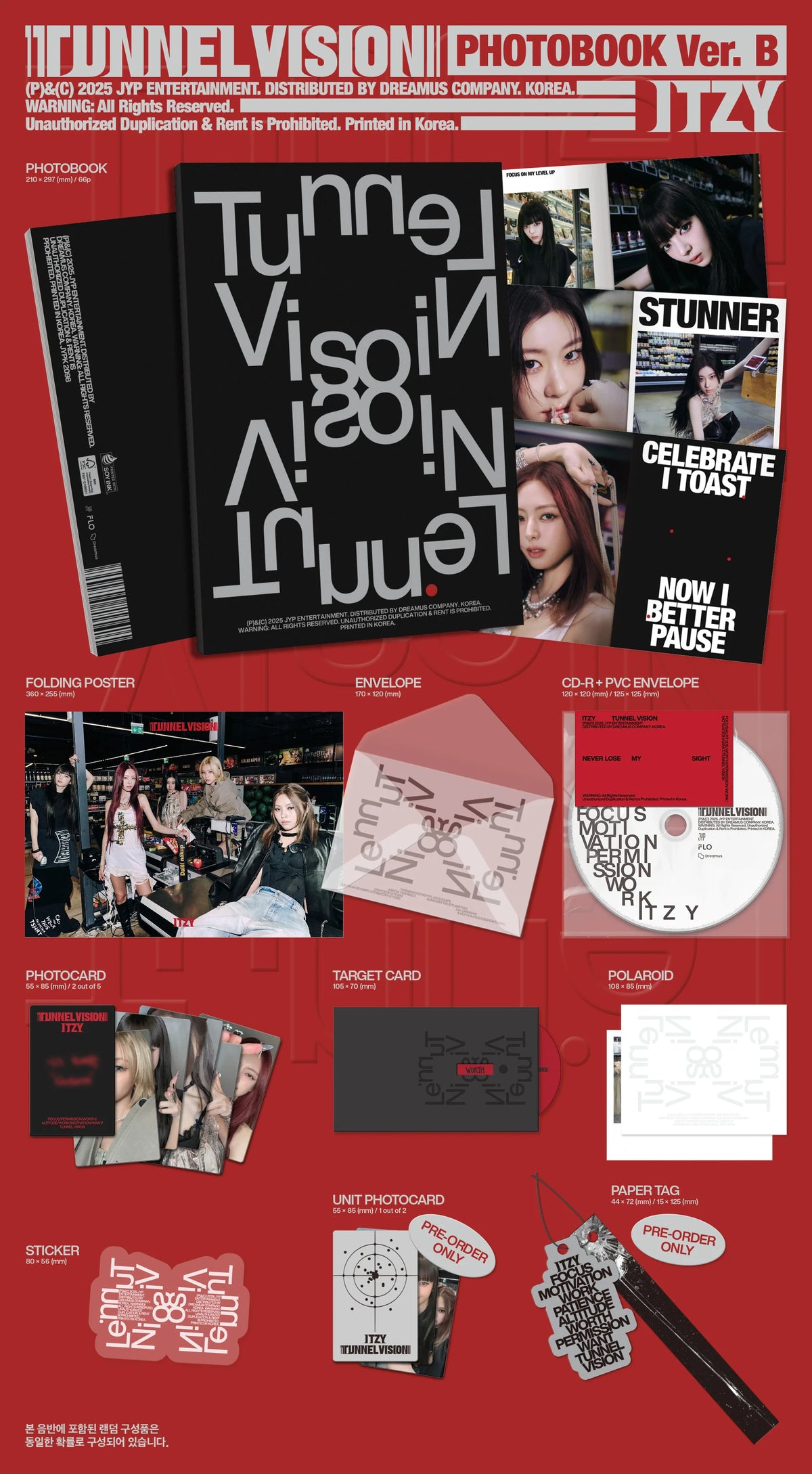 ITZY TUNNEL VISION Photobook Ver. A and B versions