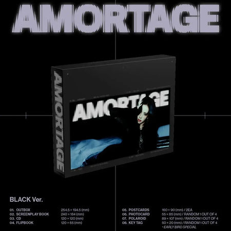 JISOO AMORTAGE Exclusive Edition black version cover