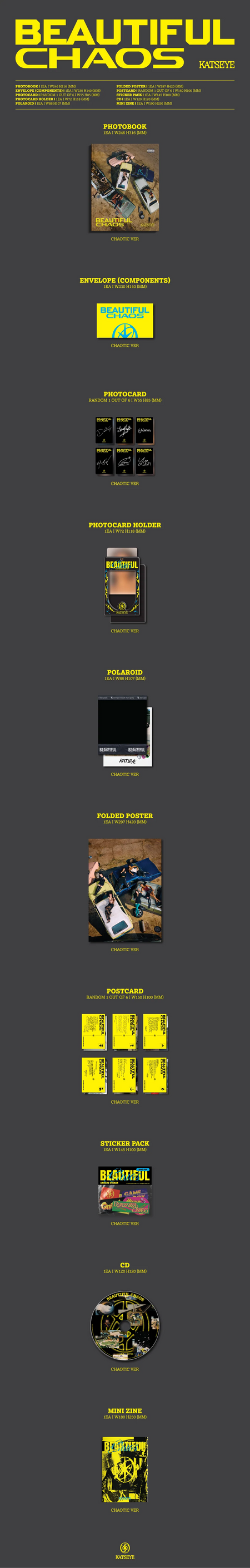 KATSEYE BEAUTIFUL CHAOS Chaotic Ver. album contents