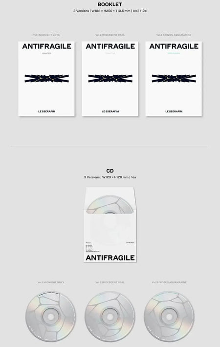 LE SSERAFIM ANTIFRAGILE 2nd mini album booklet and CD