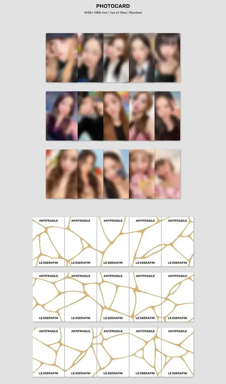 LE SSERAFIM ANTIFRAGILE 2nd mini album photocards and postcards