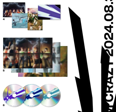 LE SSERAFIM CRAZY 4th mini album standard ver. photocards and poster