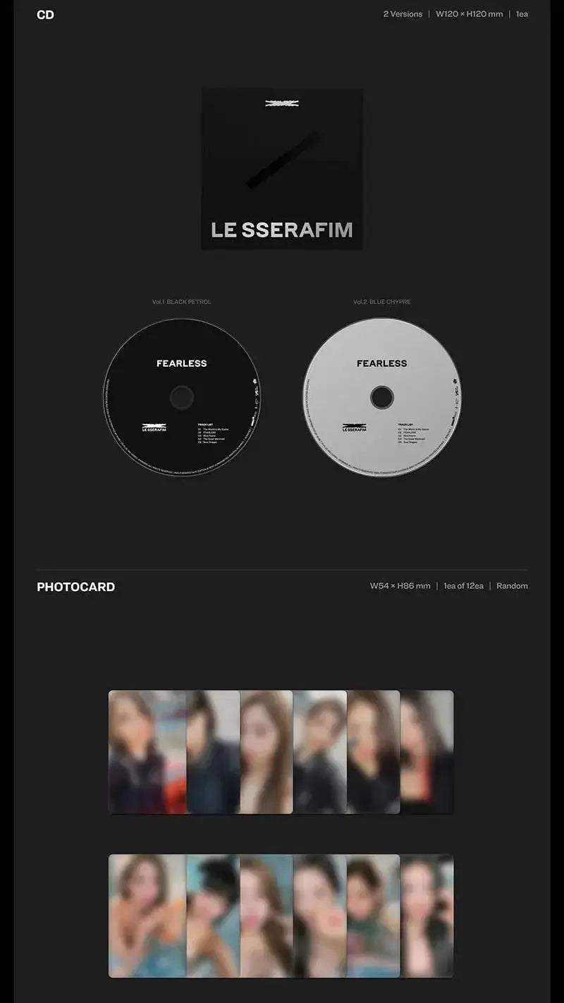 LE SSERAFIM FEARLESS 1st mini album photobook and CD