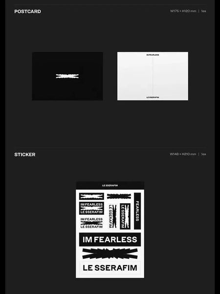 LE SSERAFIM FEARLESS 1st mini album photocards and poster