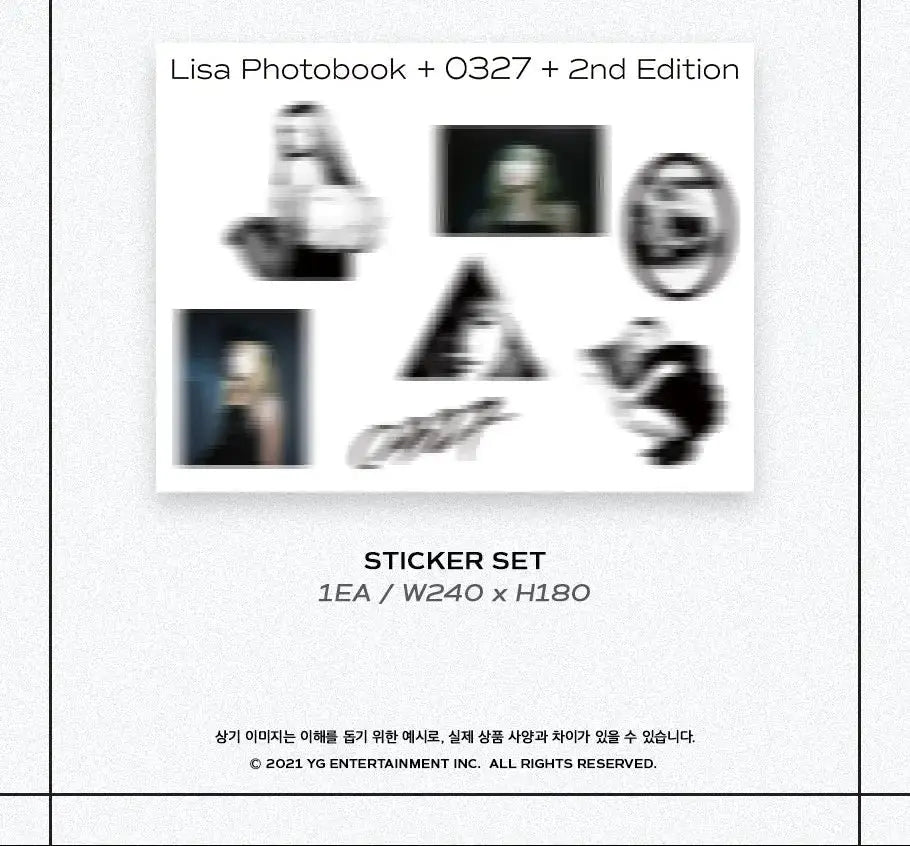 LISA Photobook 0327 Vol.2 Second Edition bookmark and sticker set