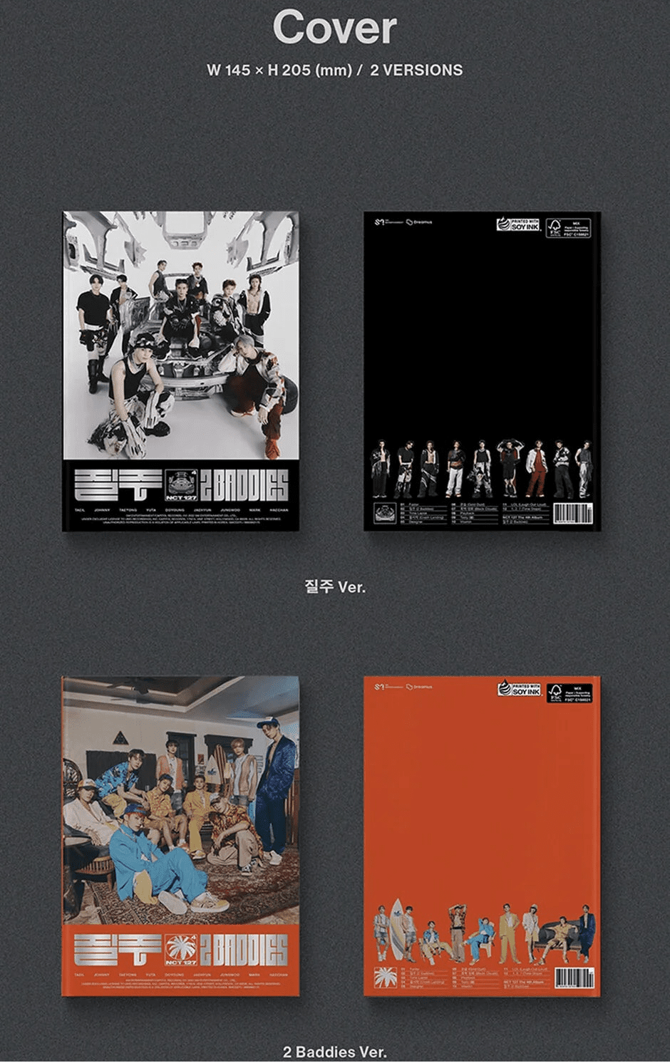NCT 127 - 4TH ALBUM [질주(2 Baddies)] Photobook Ver. - Umakpop