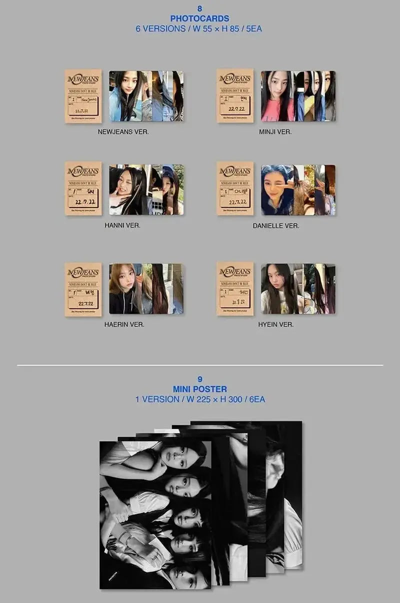 NewJeans New Jeans Bluebook Ver. photocards set