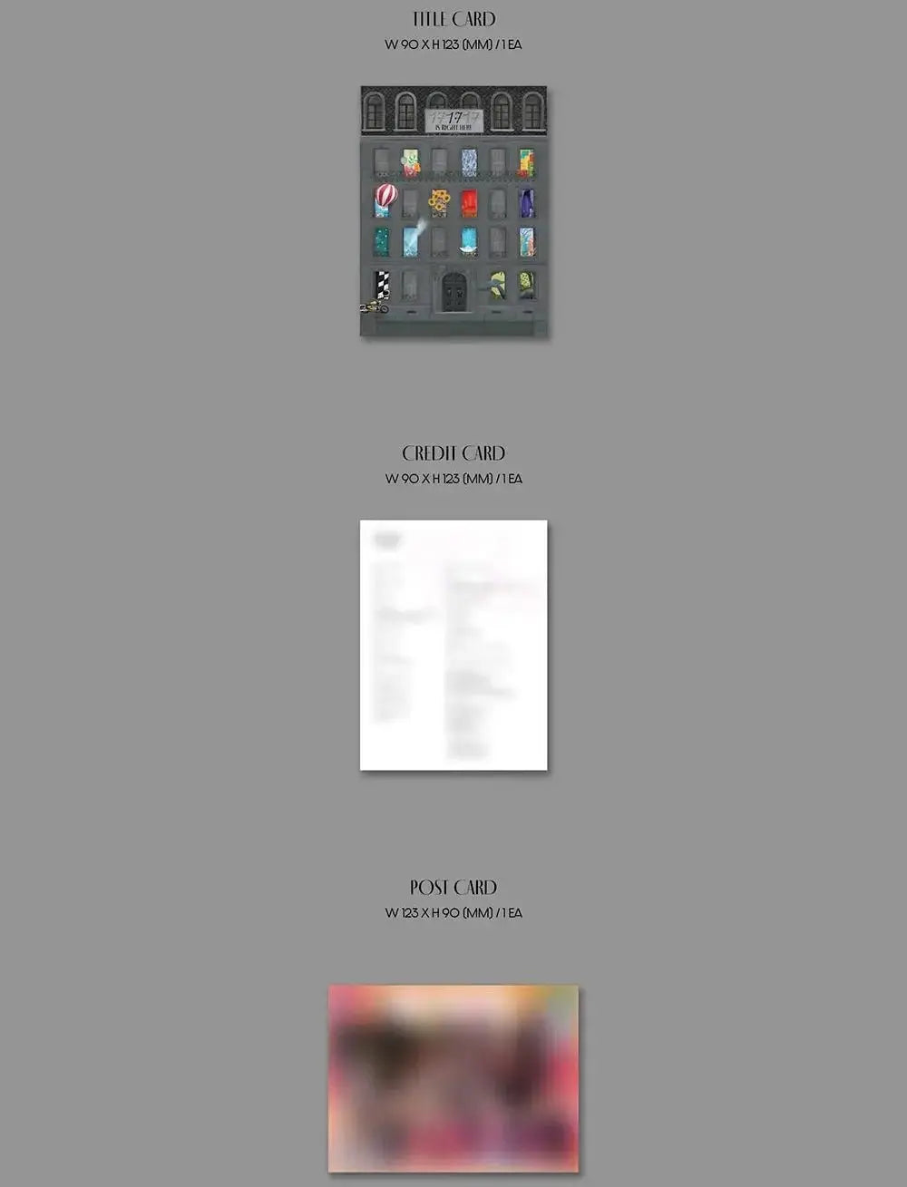 SEVENTEEN 17 Is Right Here Kit Ver. title & credit card