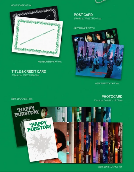 SEVENTEEN HAPPY BURSTDAY NEW ESCAPE KiT Ver. photocards and selfie card