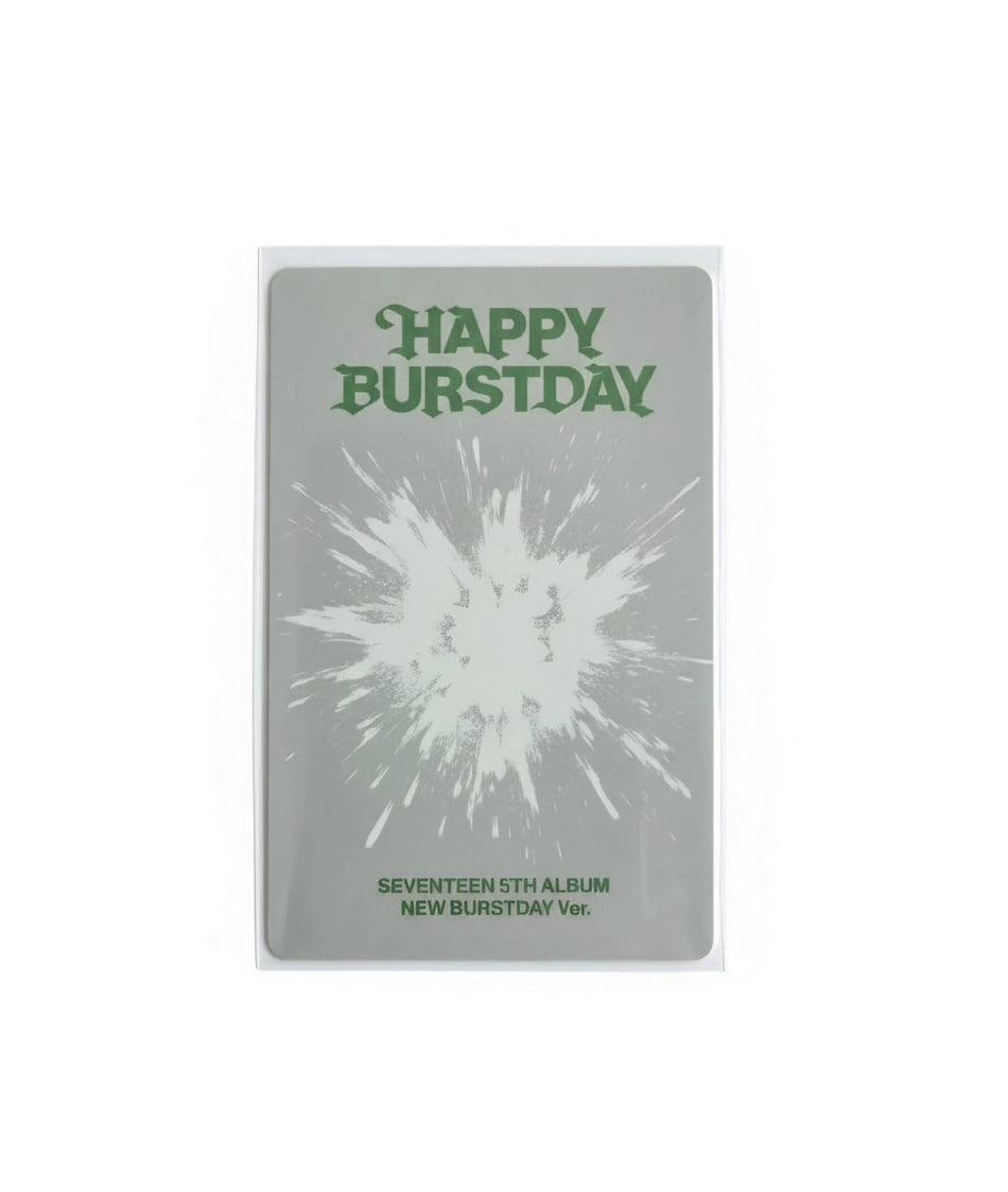 SEVENTEEN HAPPY BURSTDAY NEW BURSTDAY Ver. photocard back