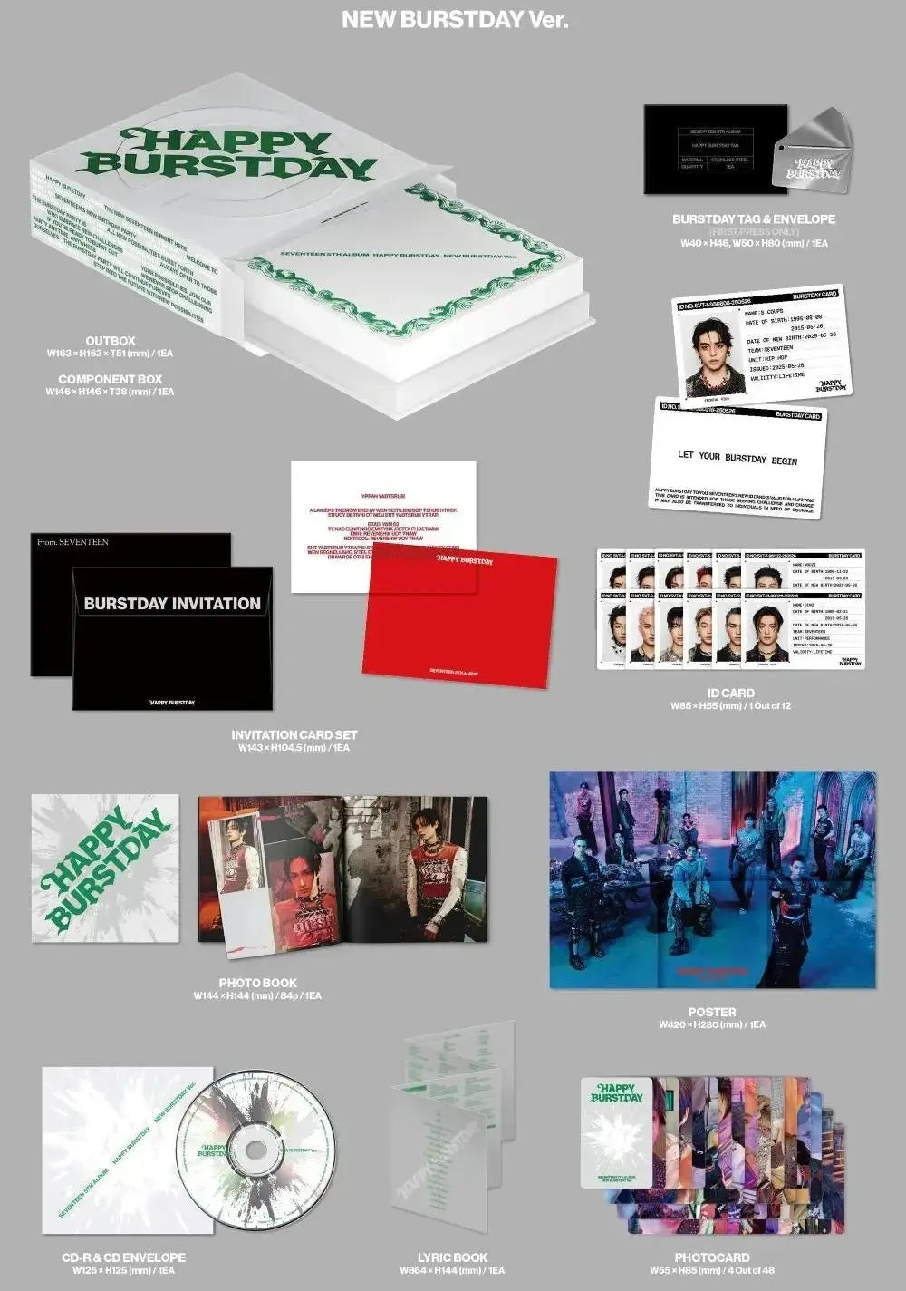 SEVENTEEN HAPPY BURSTDAY Standard Ver. new burstday ver