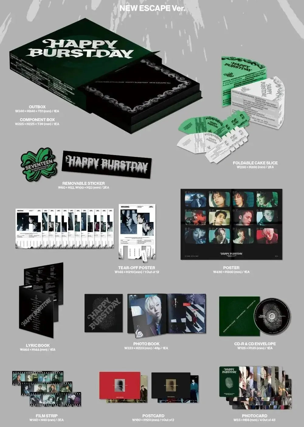 SEVENTEEN HAPPY BURSTDAY Standard Ver. new escape ver