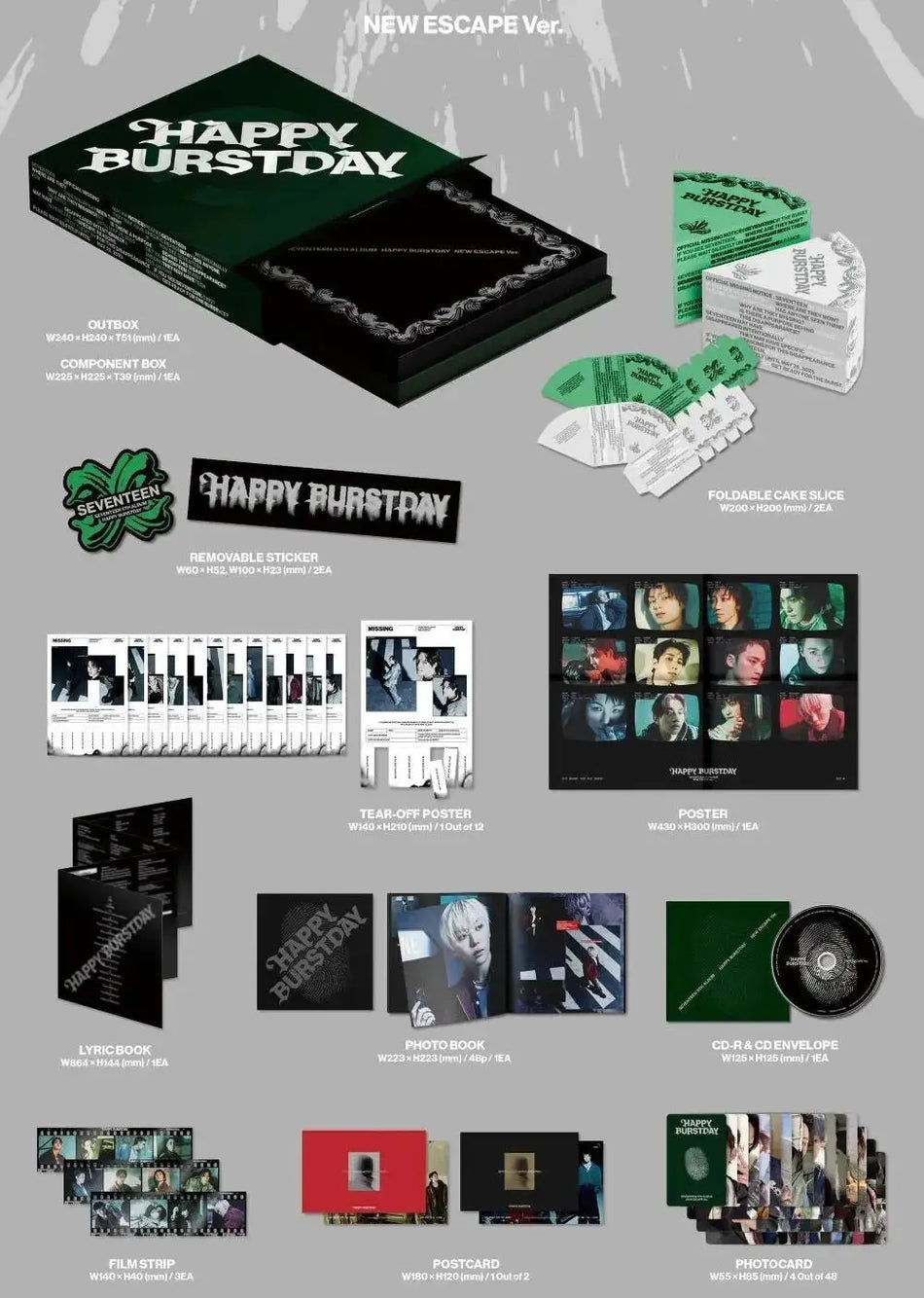 SEVENTEEN HAPPY BURSTDAY Standard Ver. new escape ver