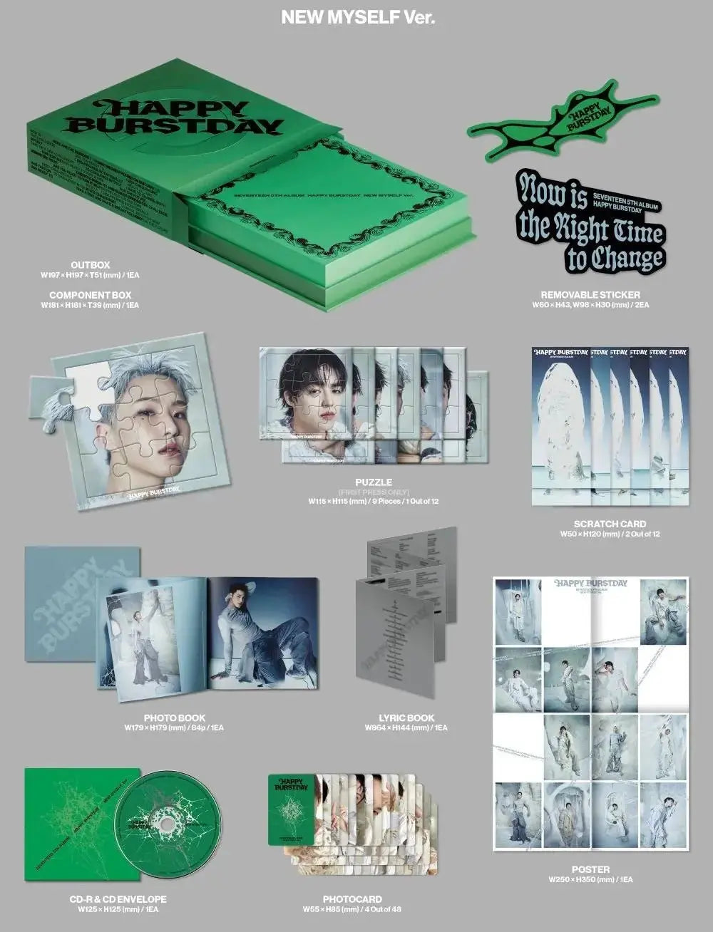 SEVENTEEN HAPPY BURSTDAY Standard Ver.  new myself ver