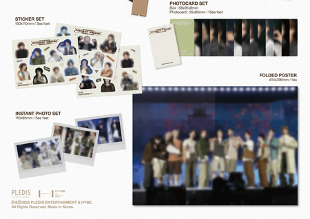 SEVENTEEN WORLD TOUR RIGHT HERE poster and sticker set